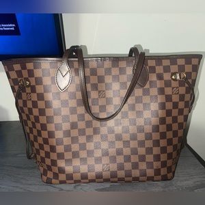 Louis Vuitton Neverfull Tote MM - Damier Ebene / Cherry